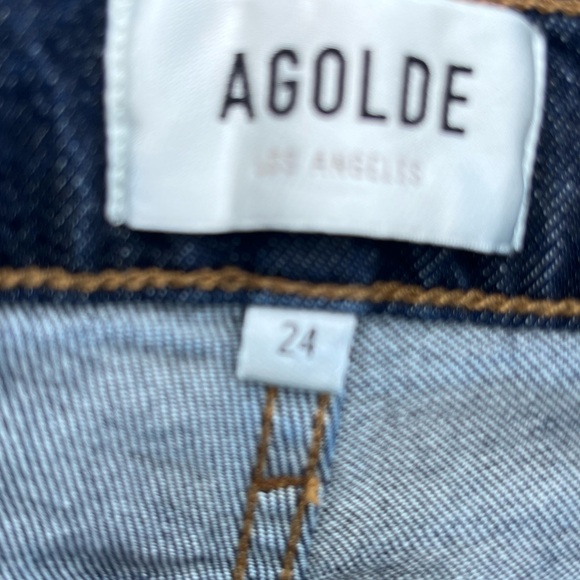 AGOLDE Nico Dark Wash Flare Leg High Rise Jeans Size 24 - Picture 7 of 9
